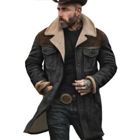 Suede Multicolor Jacket Multi-pocket Zipper (Option: Black coffee-3XL)